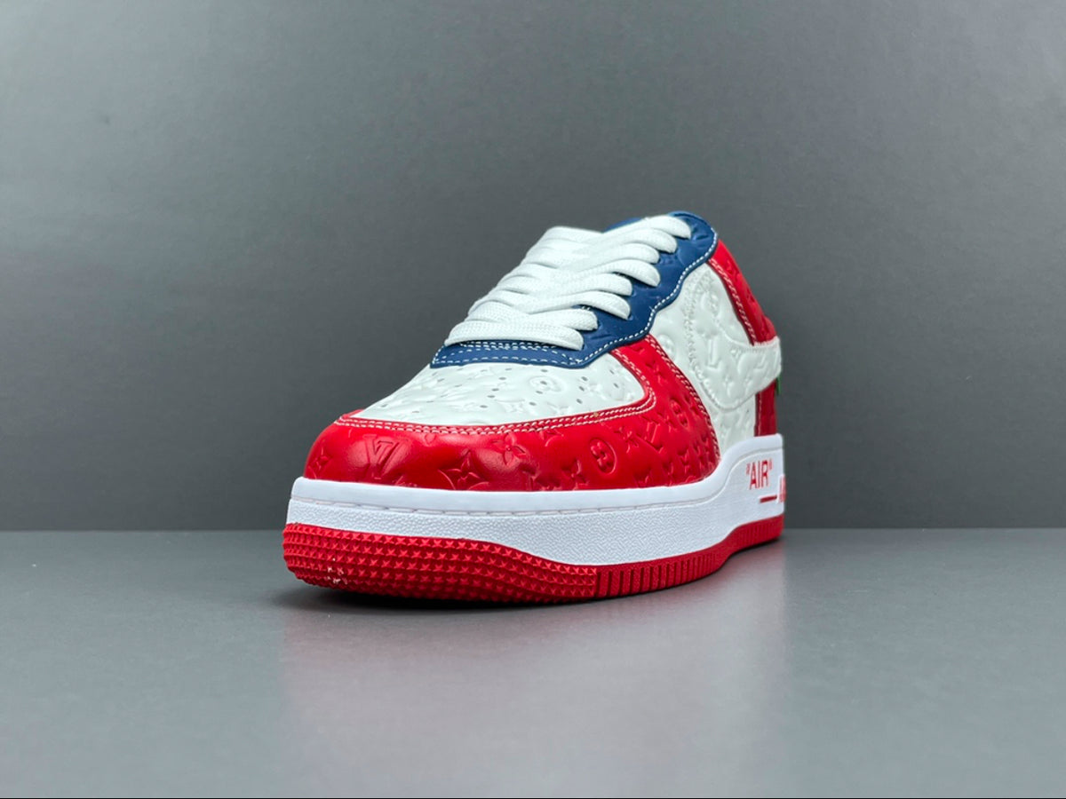 Louis Vuitton x Nike Air Force 1 Red Blue White