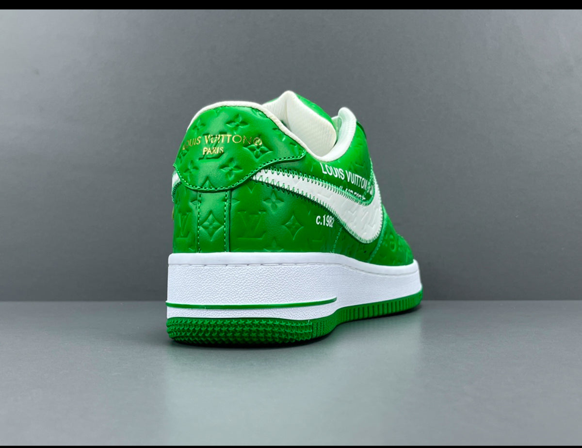 Louis Vuitton Nike Air Force 1 Green and white