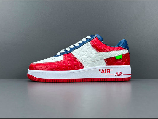 Louis Vuitton x Nike Air Force 1 Red Blue White