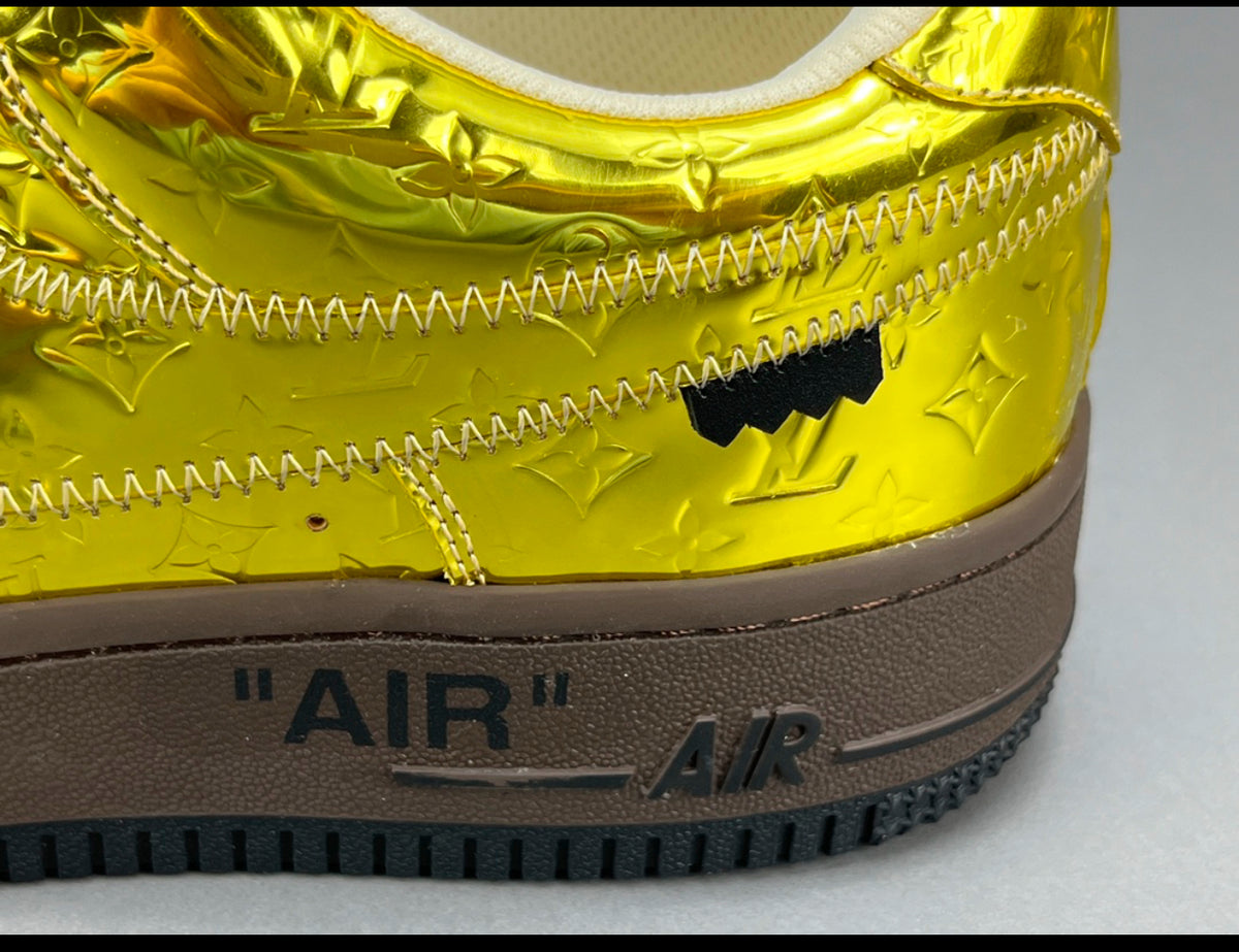 Louis Vuitton x Air Force 1 Low 'Metallic Gold'