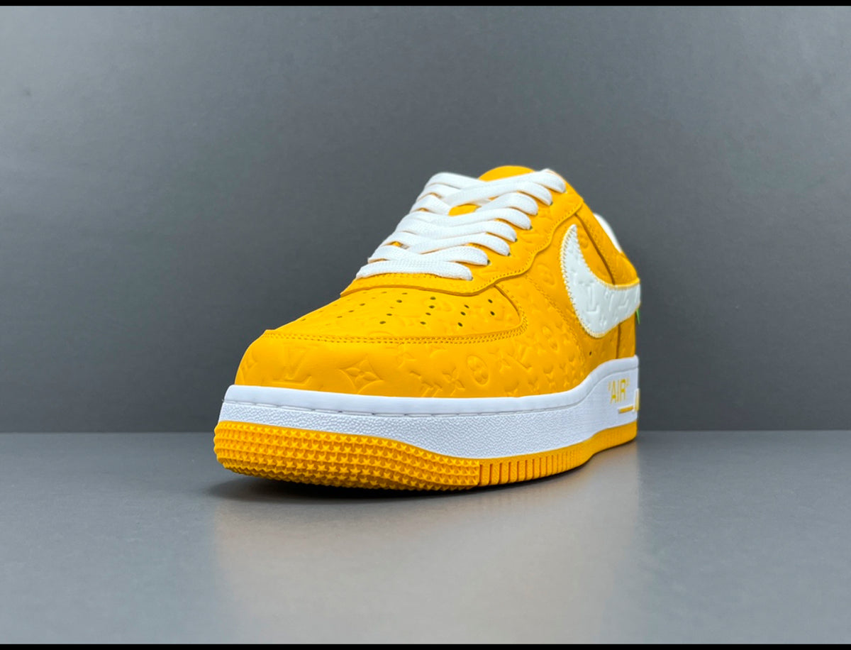 Louis Vuitton and Nike Air Force 1 yellow