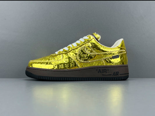 Louis Vuitton x Air Force 1 Low 'Metallic Gold'