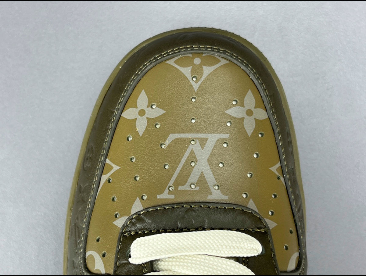 Louis Vuitton x Nike Air Force 1 olive green