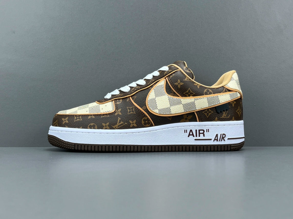 Louis Vuitton Nike Air Force 1 Low Monogram Brown Damier Azur