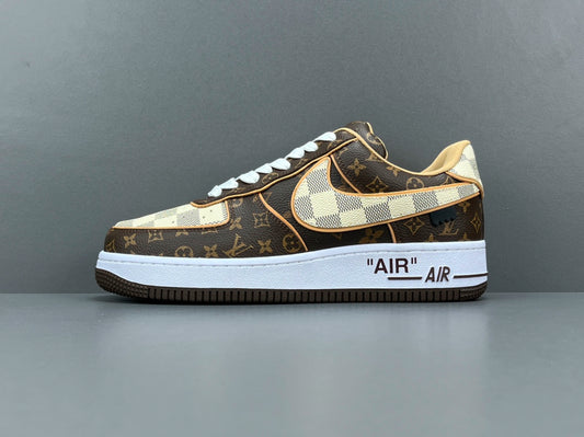 Louis Vuitton Nike Air Force 1 Low Monogram Brown Damier Azur