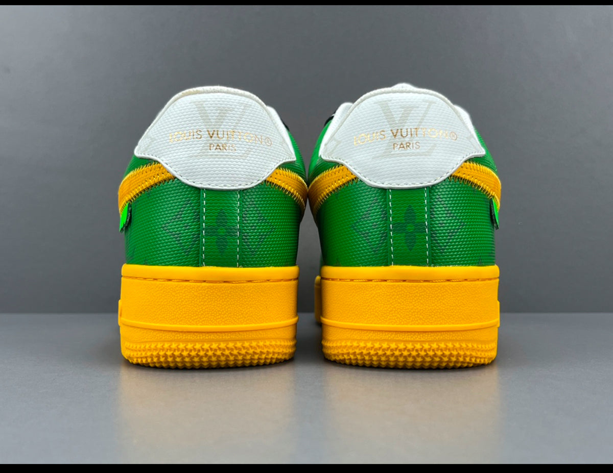 Louis Vuitton x Air Force 1 by Virgil green and yellow