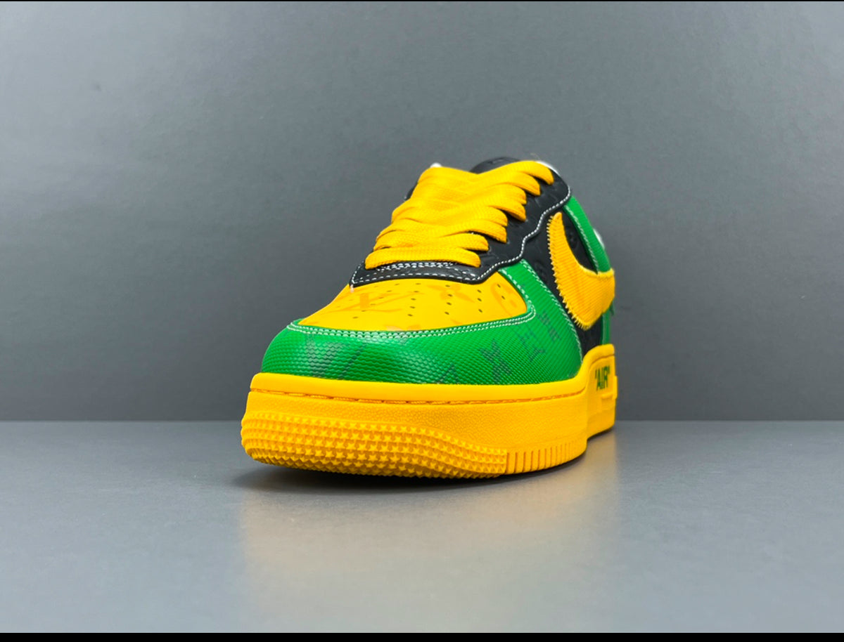 Louis Vuitton x Air Force 1 by Virgil green and yellow