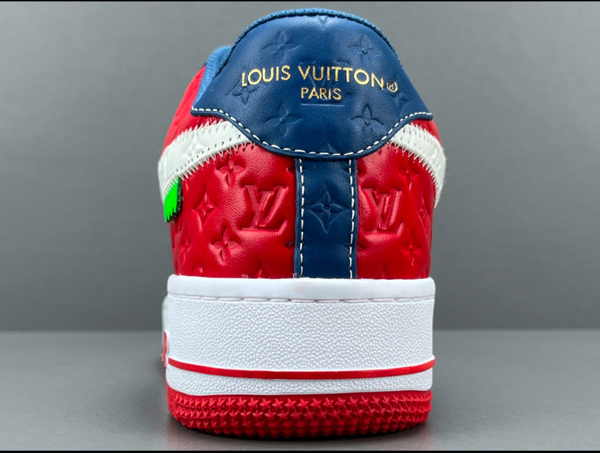 Louis Vuitton x Nike Air Force 1 Red Blue White