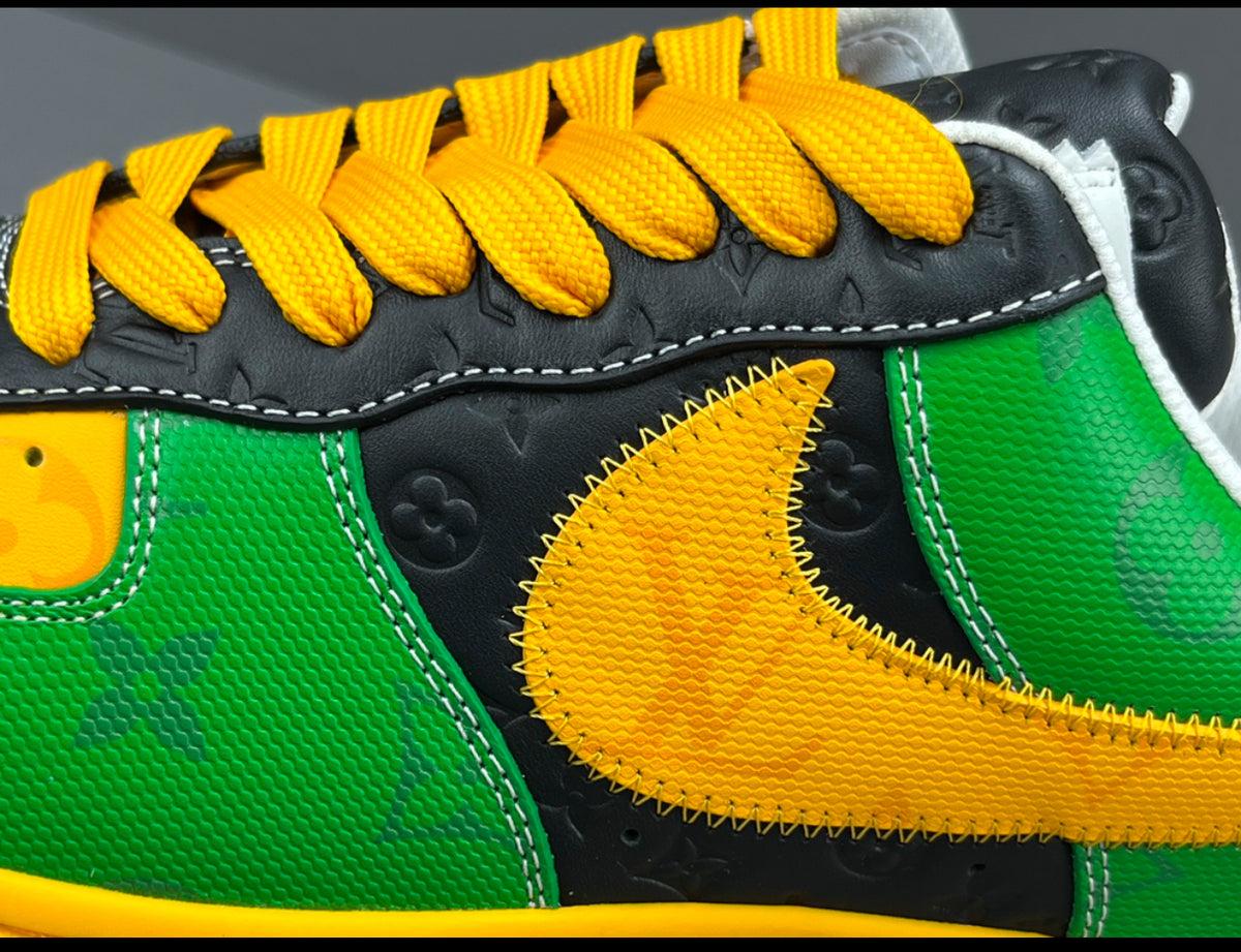 Louis Vuitton x Air Force 1 by Virgil green and yellow