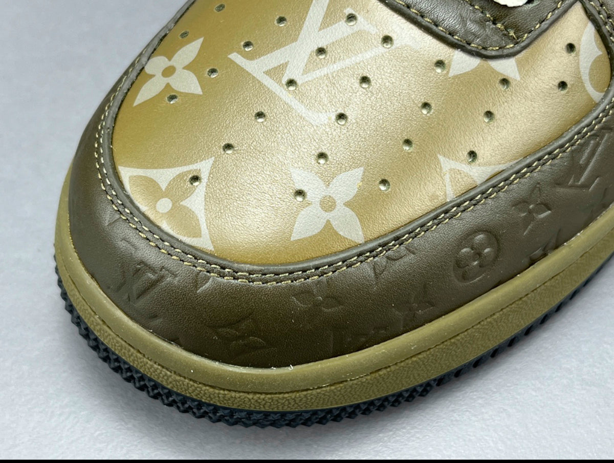 Louis Vuitton x Nike Air Force 1 olive green