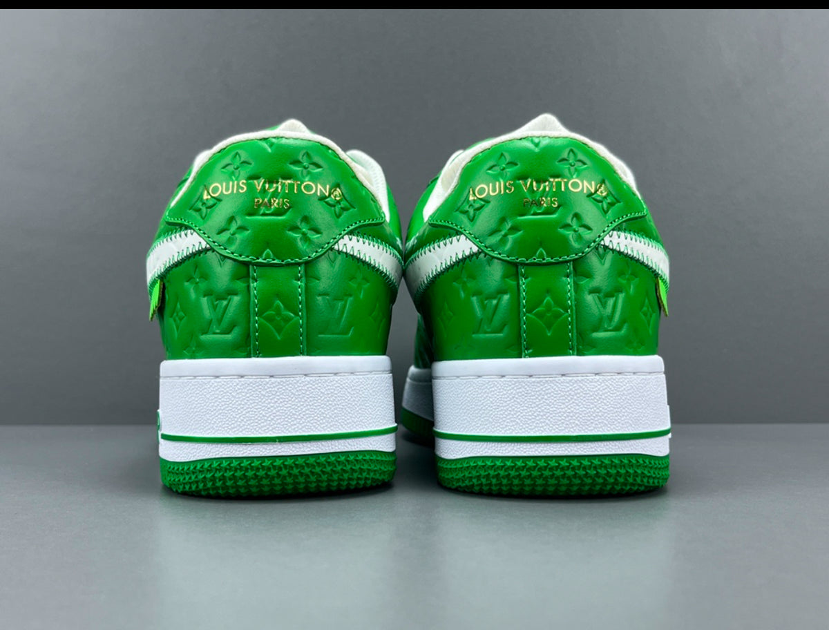 Louis Vuitton Nike Air Force 1 Green and white