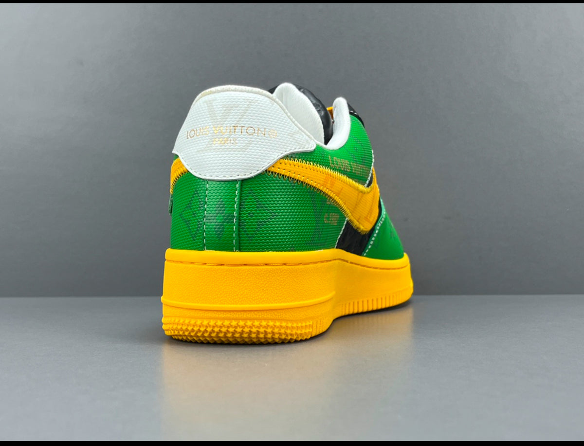 Louis Vuitton x Air Force 1 by Virgil green and yellow